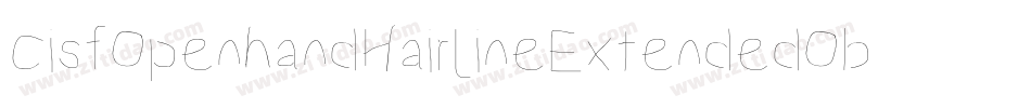 CisfOpenhandHairlineExtendedOblique-BnGd字体转换