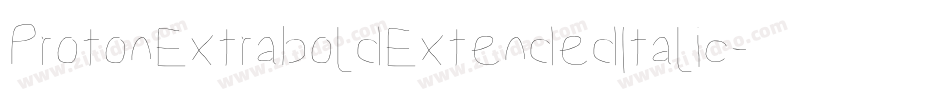 ProtonExtraboldExtendedItalic-7vnA字体转换