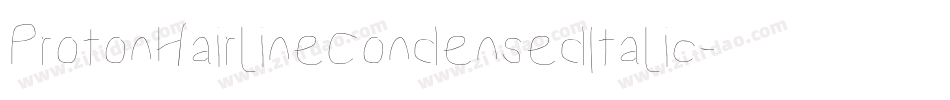 ProtonHairlineCondensedItalic-g5L1字体转换