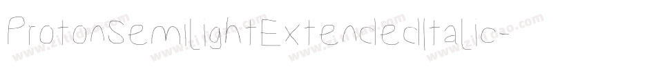 ProtonSemilightExtendedItalic-n30Y字体转换