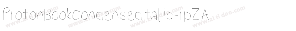 ProtonBookCondensedItalic-rpZA字体转换