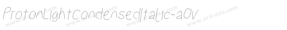 ProtonLightCondensedItalic-aOvK字体转换