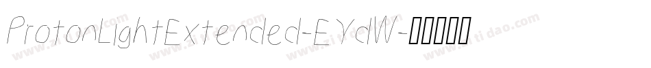 ProtonLightExtended-EYdW字体转换