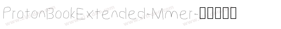 ProtonBookExtended-Mmer字体转换
