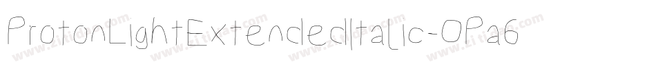 ProtonLightExtendedItalic-OPa6字体转换
