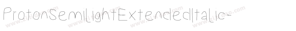 ProtonSemilightExtendedItalic-n30Y字体转换