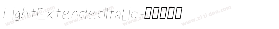LightExtendedItalic字体转换