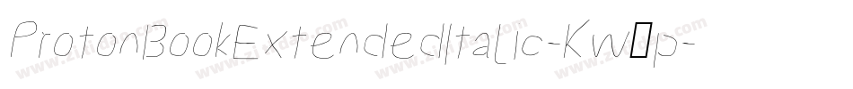 ProtonBookExtendedItalic-Kw9p字体转换
