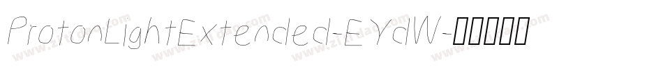 ProtonLightExtended-EYdW字体转换