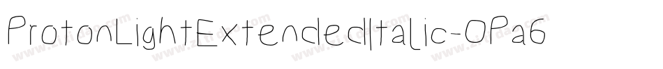 ProtonLightExtendedItalic-OPa6字体转换