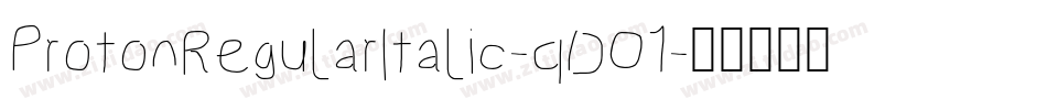 ProtonRegularItalic-qDO1字体转换