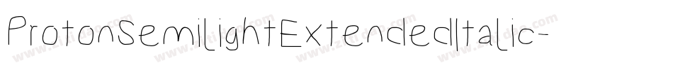 ProtonSemilightExtendedItalic-n30Y字体转换