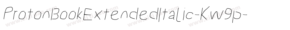 ProtonBookExtendedItalic-Kw9p字体转换