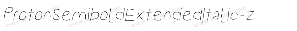 ProtonSemiboldExtendedItalic-z1nX字体转换