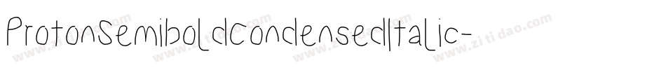 ProtonSemiboldCondensedItalic-GMPO字体转换