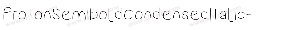 ProtonSemiboldCondensedItalic-GMPO字体转换