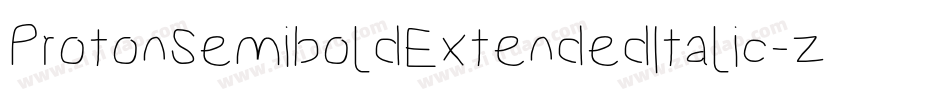 ProtonSemiboldExtendedItalic-z1nX字体转换