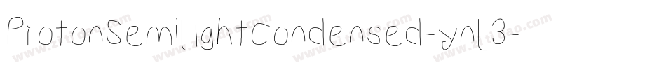 ProtonSemilightCondensed-ynl3字体转换