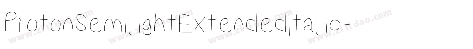 ProtonSemilightExtendedItalic-n30Y字体转换