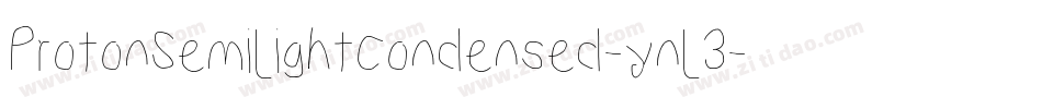 ProtonSemilightCondensed-ynl3字体转换