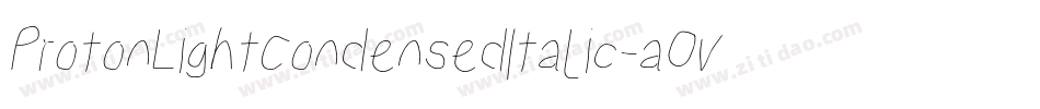 ProtonLightCondensedItalic-aOvK字体转换