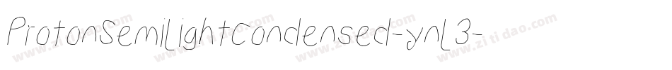 ProtonSemilightCondensed-ynl3字体转换
