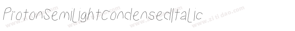 ProtonSemilightCondensedItalic-971B字体转换