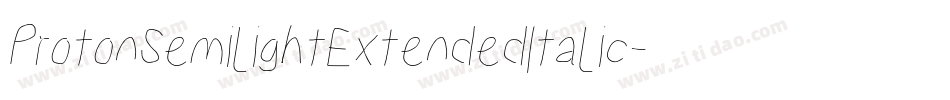 ProtonSemilightExtendedItalic-n30Y字体转换
