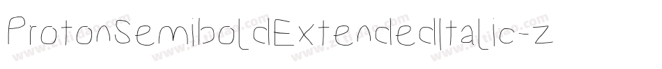 ProtonSemiboldExtendedItalic-z1nX字体转换
