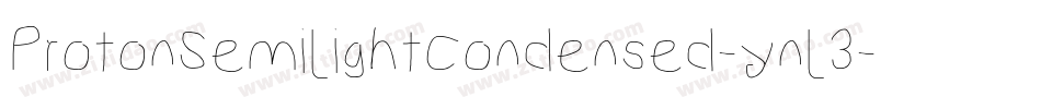 ProtonSemilightCondensed-ynl3字体转换