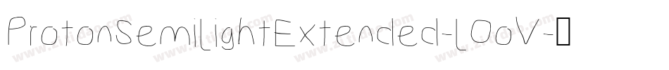 ProtonSemilightExtended-lOoV字体转换