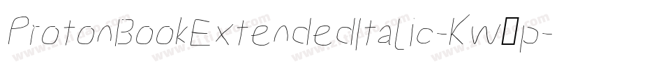 ProtonBookExtendedItalic-Kw9p字体转换