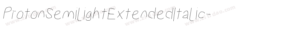 ProtonSemilightExtendedItalic-n30Y字体转换