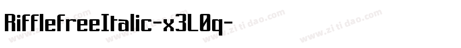 RifflefreeItalic-x3L0q字体转换