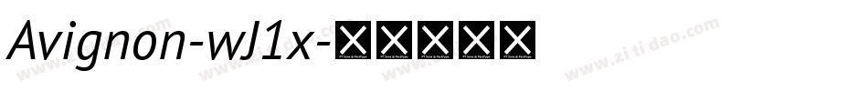 Avignon-wJ1x字体转换
