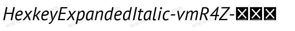 HexkeyExpandedItalic-vmR4Z字体转换