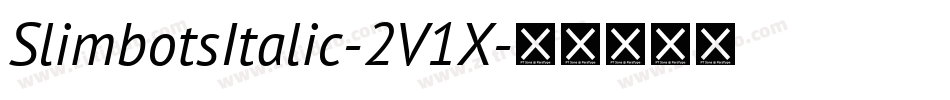 SlimbotsItalic-2V1X字体转换