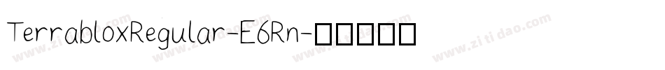 TerrabloxRegular-E6Rn字体转换