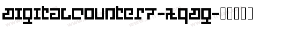 DigitalCounter7-AqDg字体转换