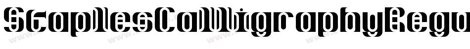 StaplesCalligraphyRegular-PKq07字体转换