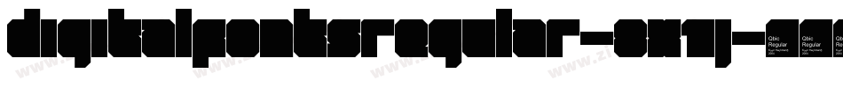 DigitalFontsRegular-8x1J字体转换