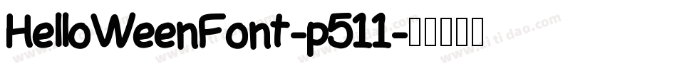 HelloWeenFont-p511字体转换