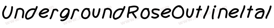 UndergroundRoseOutlineItalic-4A8p字体转换