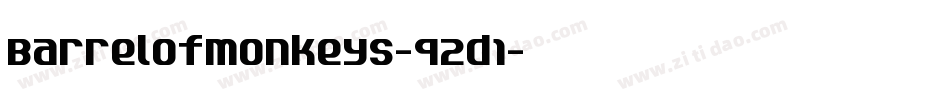 Barrelofmonkeys-q2d1字体转换