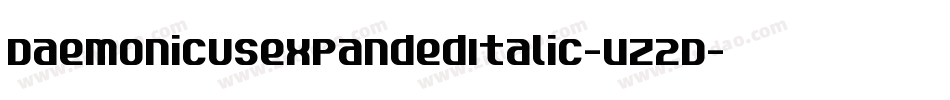 DaemonicusexpandedItalic-vz2D字体转换