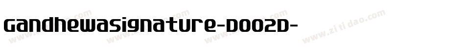 GandhewaSignature-DOO2D字体转换