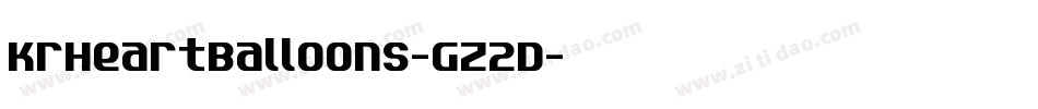 KrHeartBalloons-GZ2D字体转换