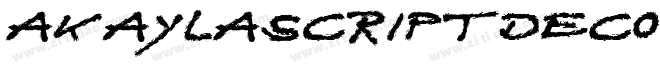 Akaylascriptdecopersonaluse-JD1M字体转换