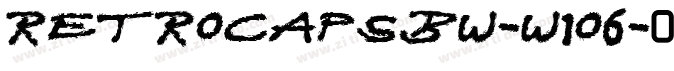 Retrocapsbw-w1O6字体转换