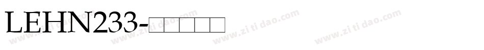 LEHN233字体转换